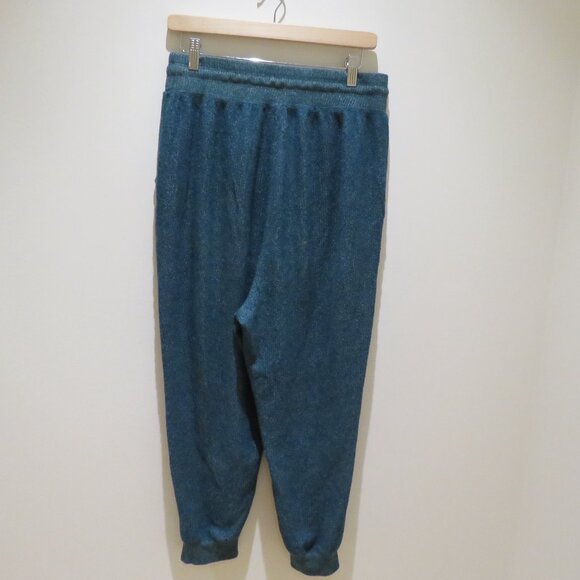 ANTHROPOLOGIE DAILY PRACTICE Mariah Harem Pants Forest Green Lounge Waffle Knit - Picture 8 of 13
